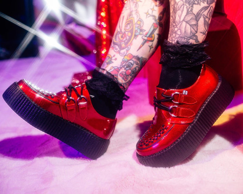 V3256 Red Patent Viva Mondo Creeper