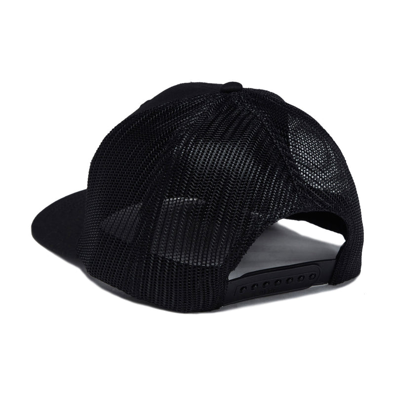 Reel Happy Bass Country Trucker Hat - Black