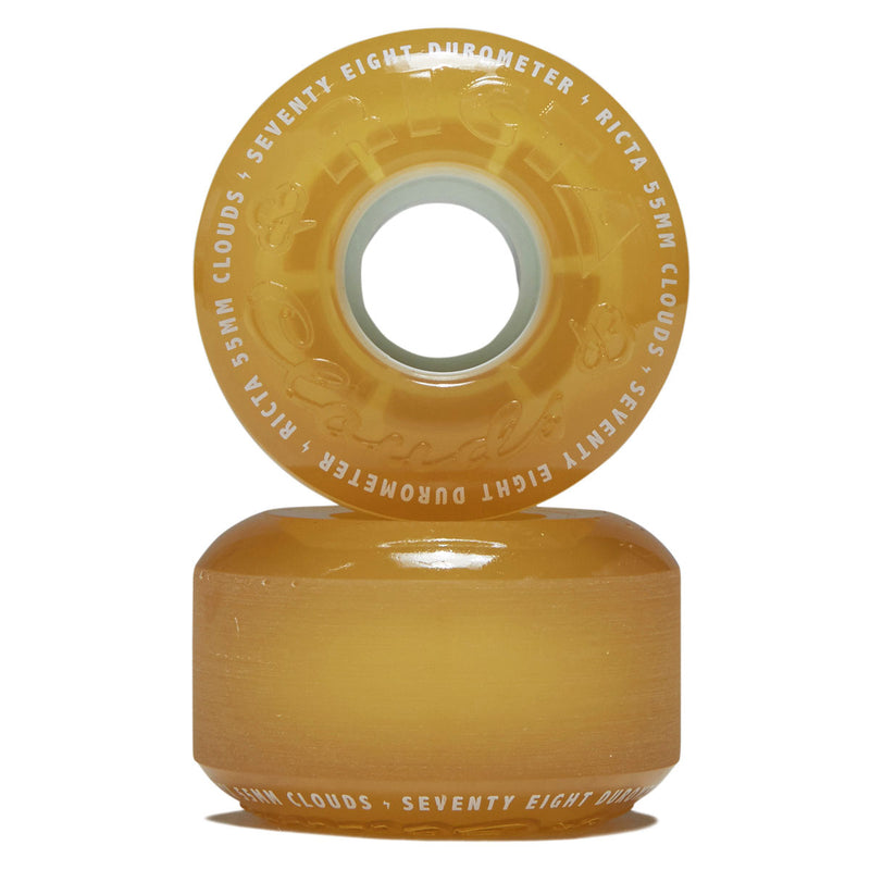 Ricta Clouds 78a Skateboard Wheels - Transparent Citrus - 55mm