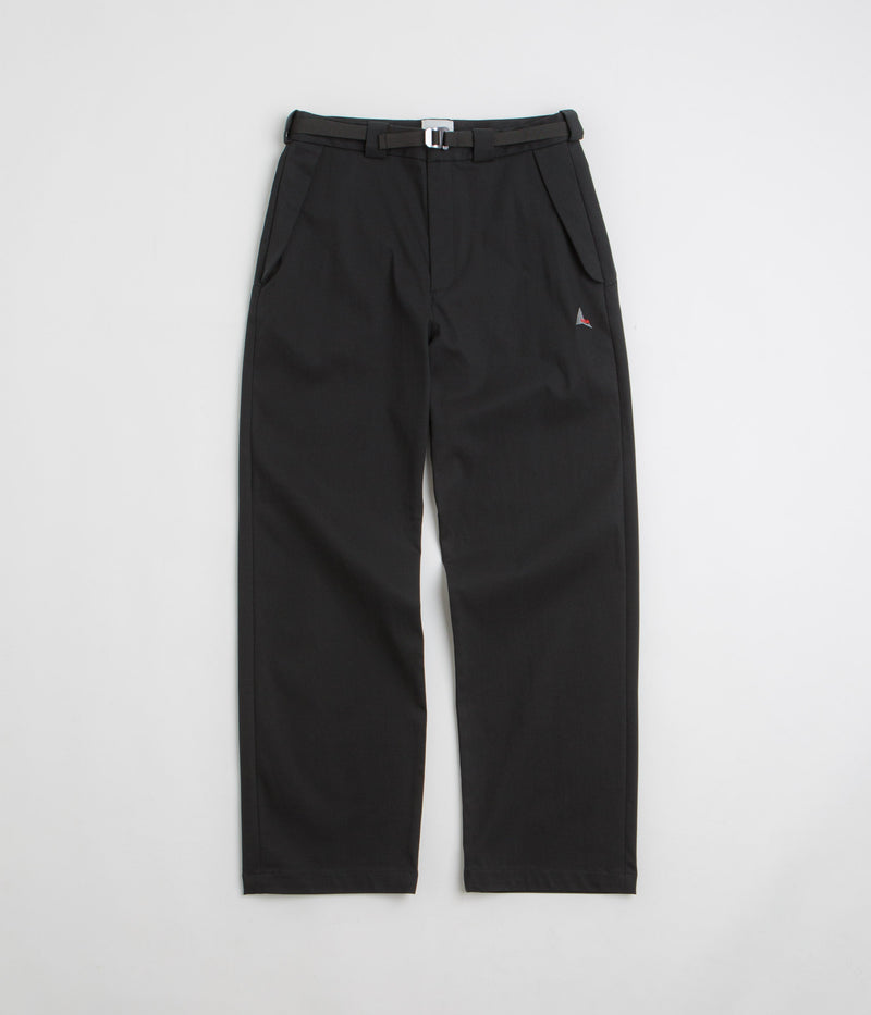 ROA Buckle Chino Trousers in Black