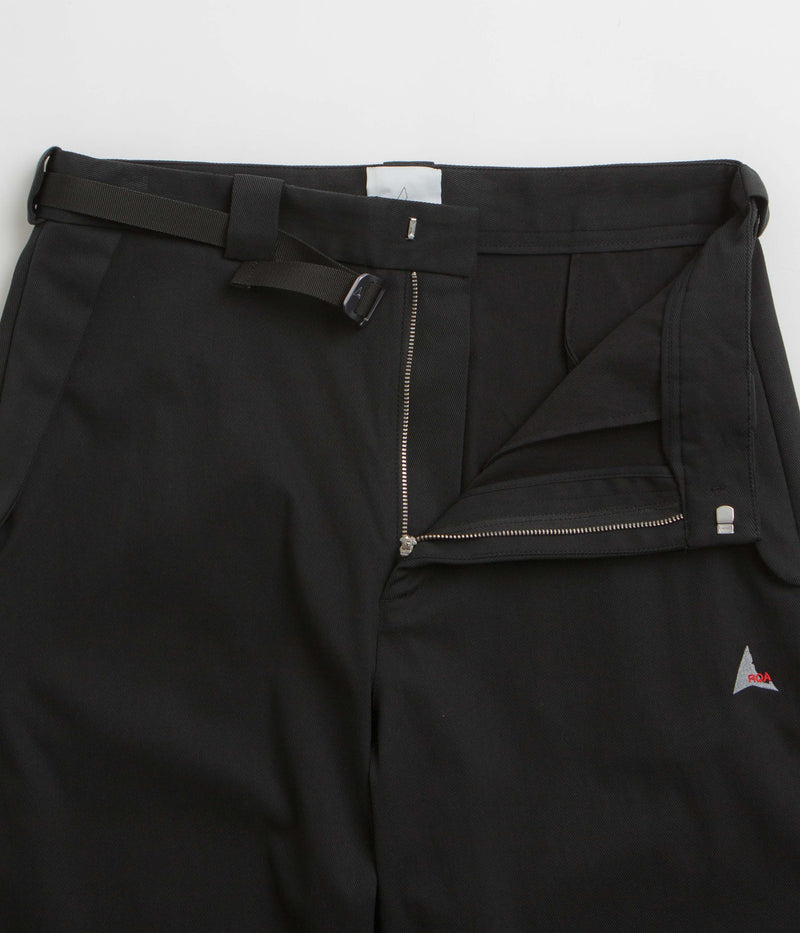 ROA Buckle Chino Trousers in Black