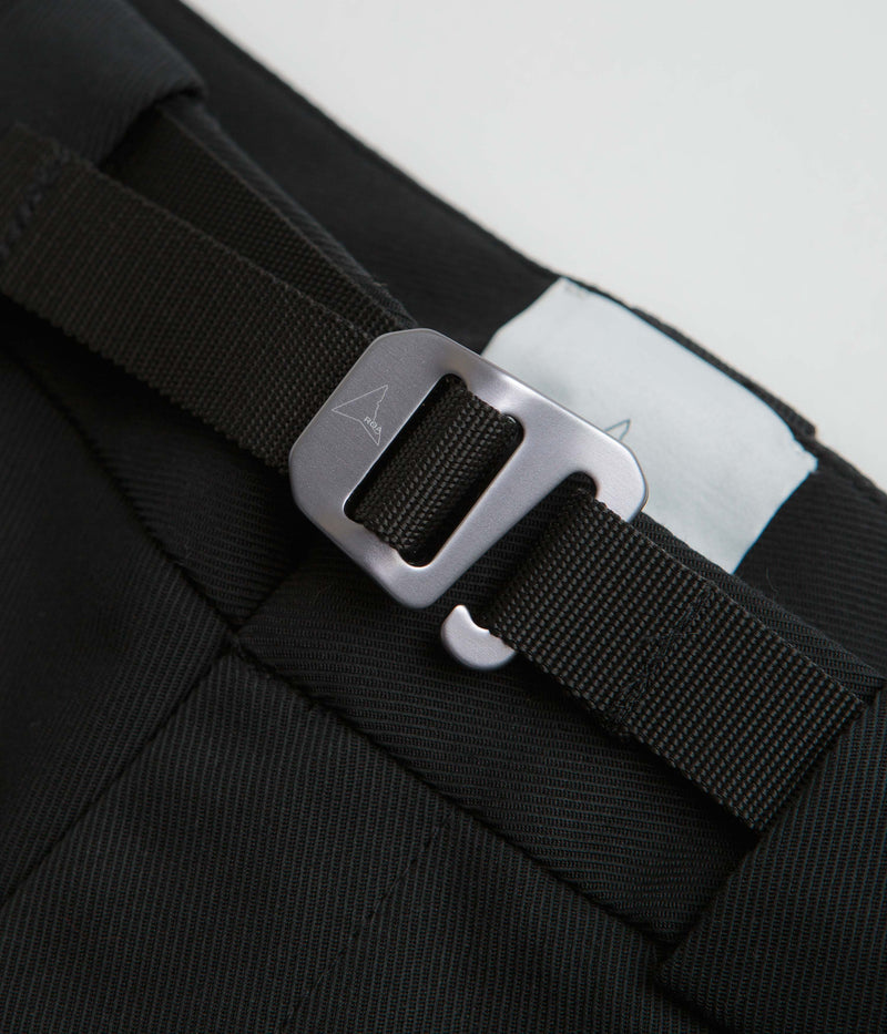 ROA Buckle Chino Trousers in Black
