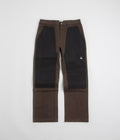ROA Fomes Double Knee Pants in Dark Brown and Black