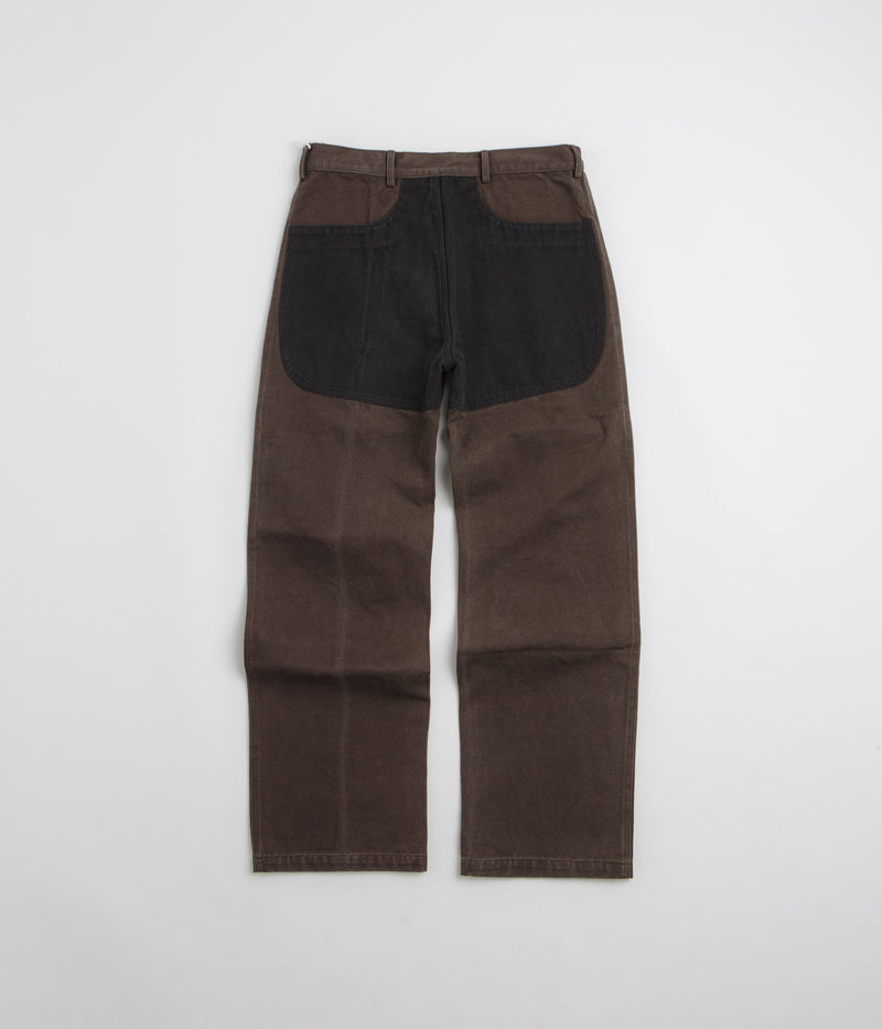 ROA Fomes Double Knee Pants in Dark Brown and Black
