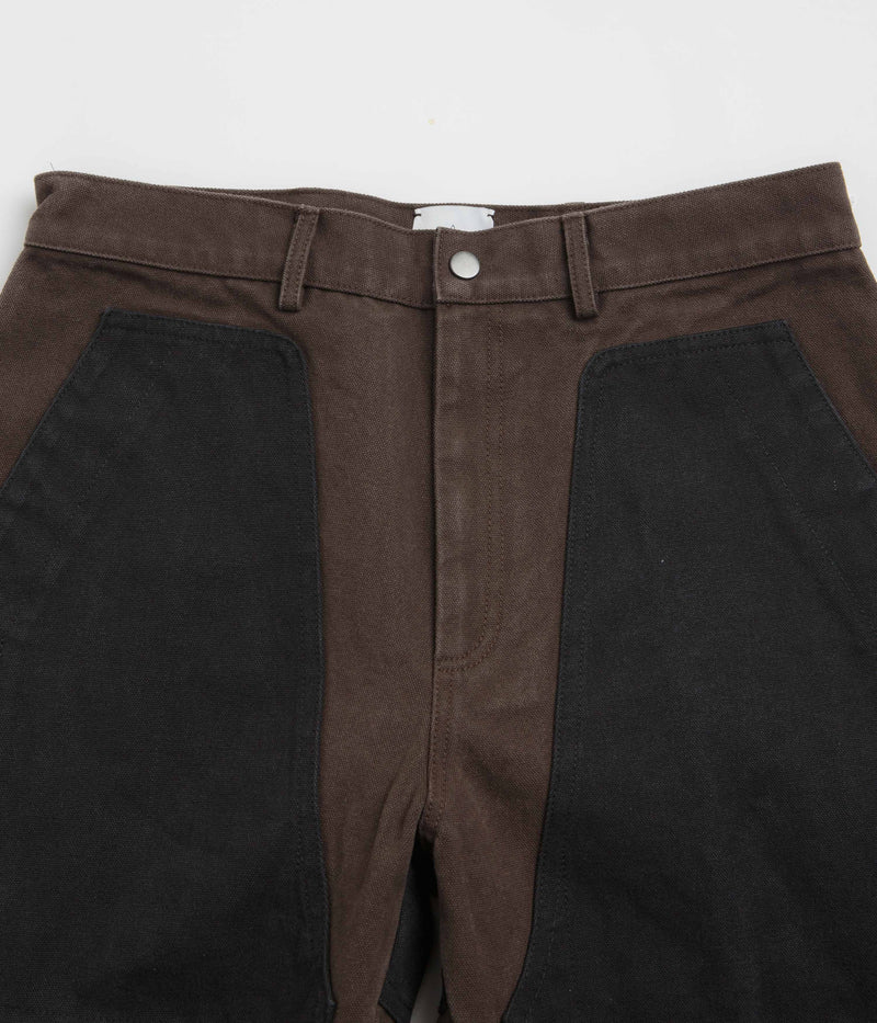 ROA Fomes Double Knee Pants in Dark Brown and Black