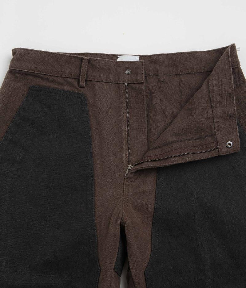 ROA Fomes Double Knee Pants in Dark Brown and Black