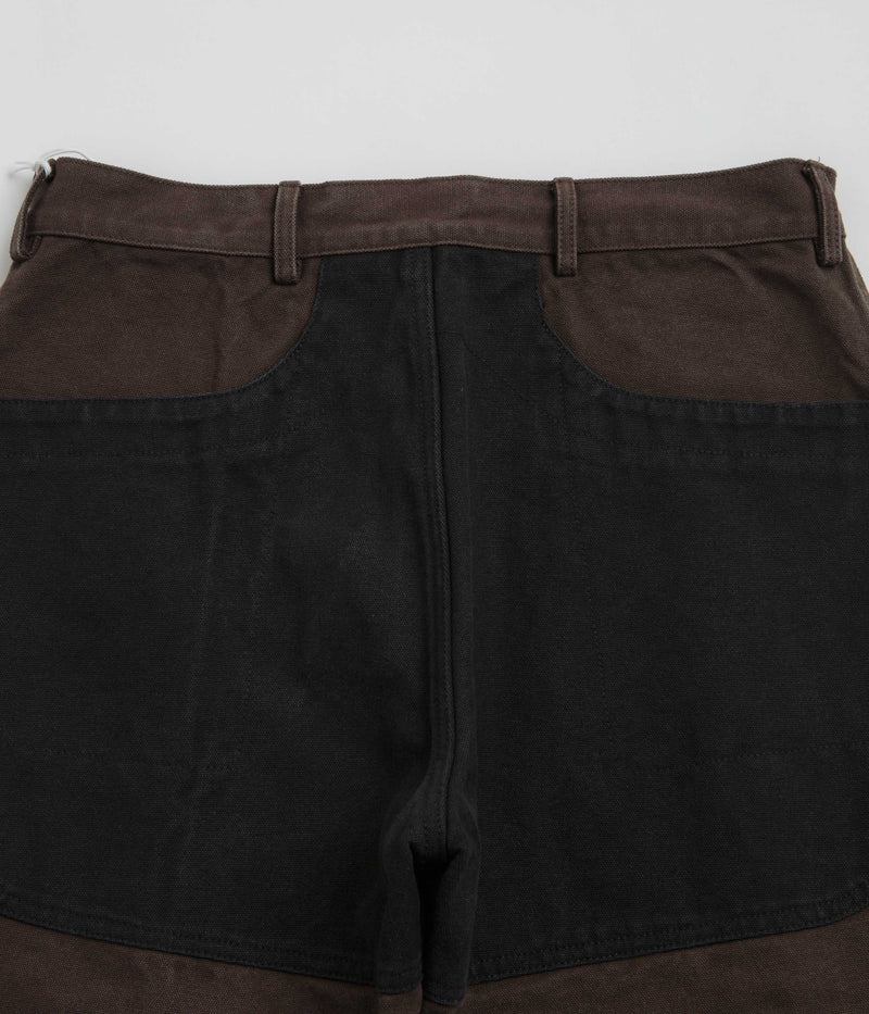 ROA Fomes Double Knee Pants in Dark Brown and Black