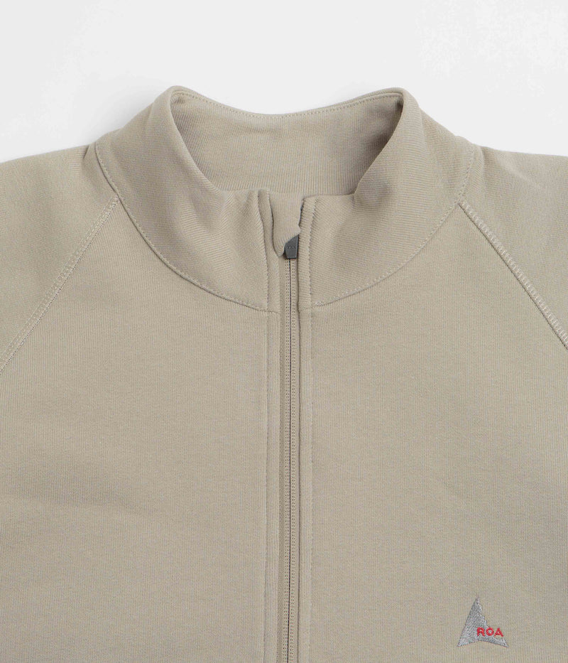 ROA Heavy Half Zip Sweatshirt in Taupe