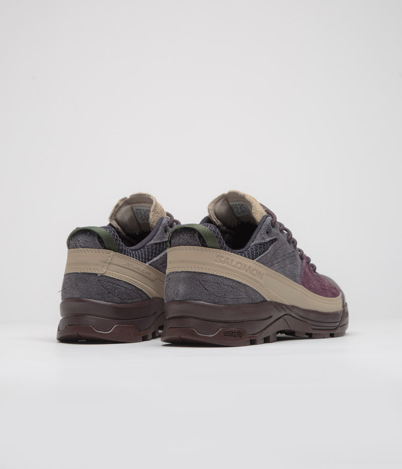 Salomon X-ALP Suede Shoes in Plum Perfect and Nine Iron / Safari