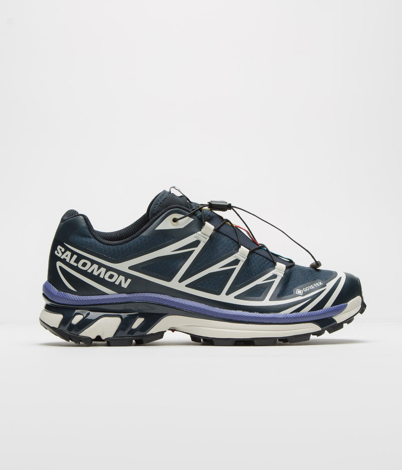 Salomon XT-6 GTX Shoes in Carbon and Vanilla Ice / Liberty