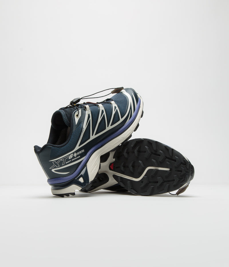 Salomon XT-6 GTX Shoes in Carbon and Vanilla Ice / Liberty