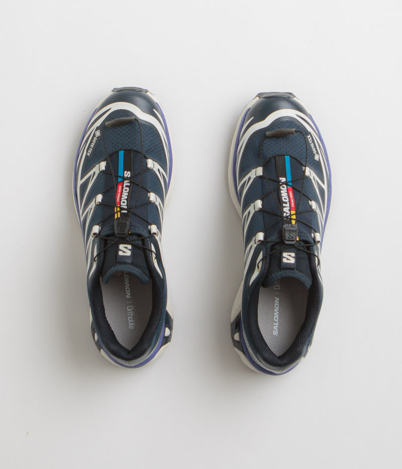 Salomon XT-6 GTX Shoes in Carbon and Vanilla Ice / Liberty