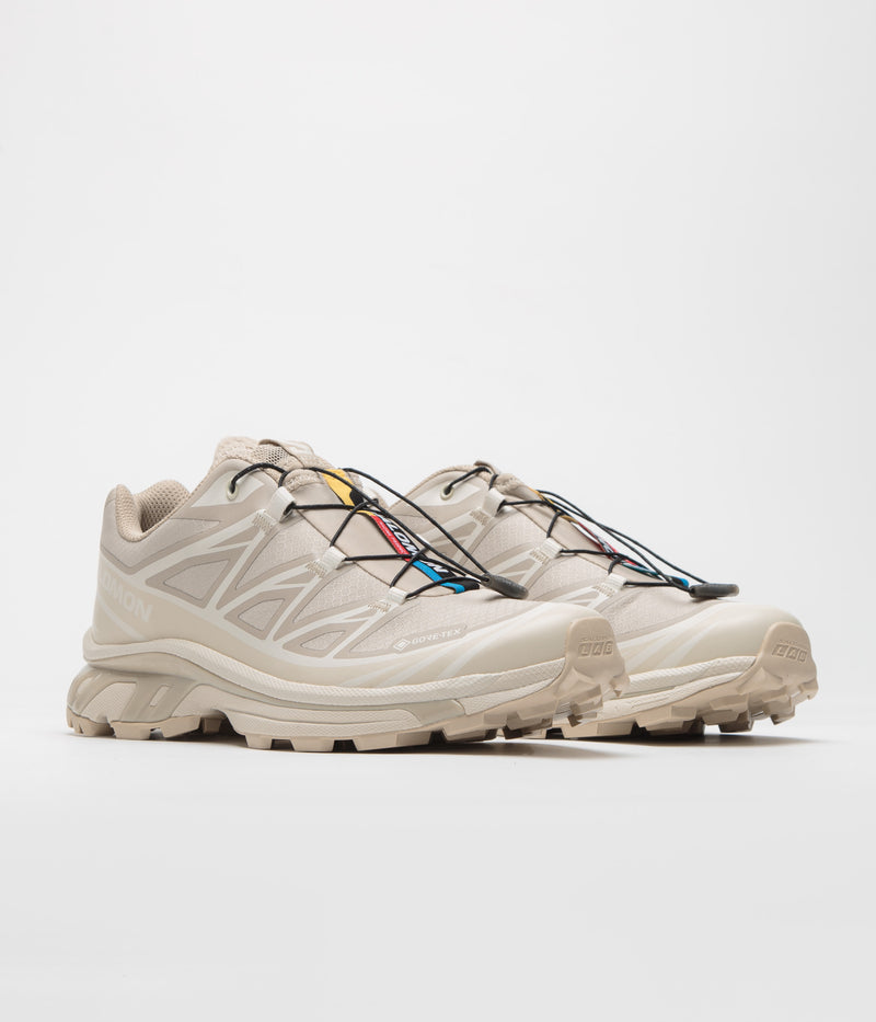 Salomon XT-6 GTX Shoes in Oxford Tan and Almond Milk / Safari