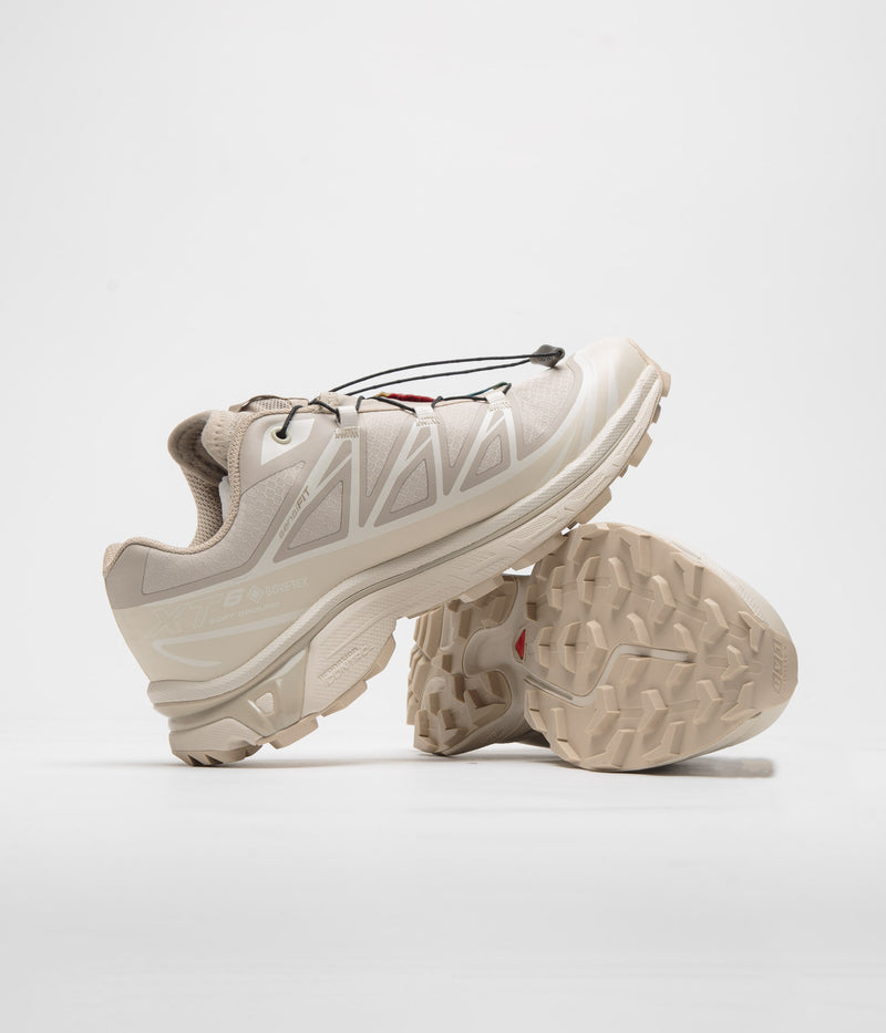 Salomon XT-6 GTX Shoes in Oxford Tan and Almond Milk / Safari