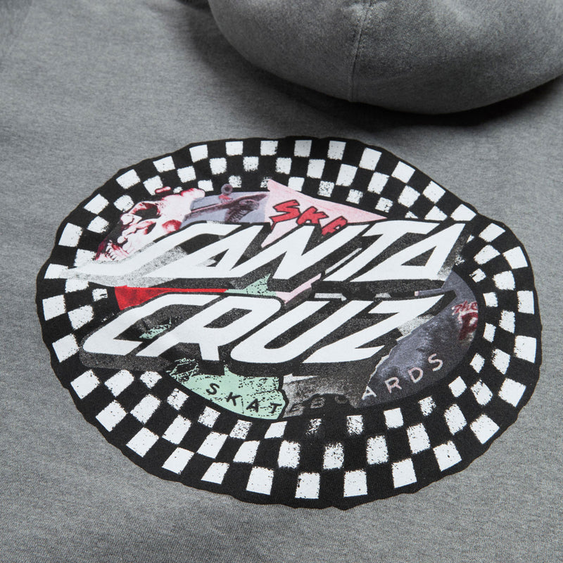 Santa Cruz Collage Oval Dot Hoodie - Gunmetal Heather