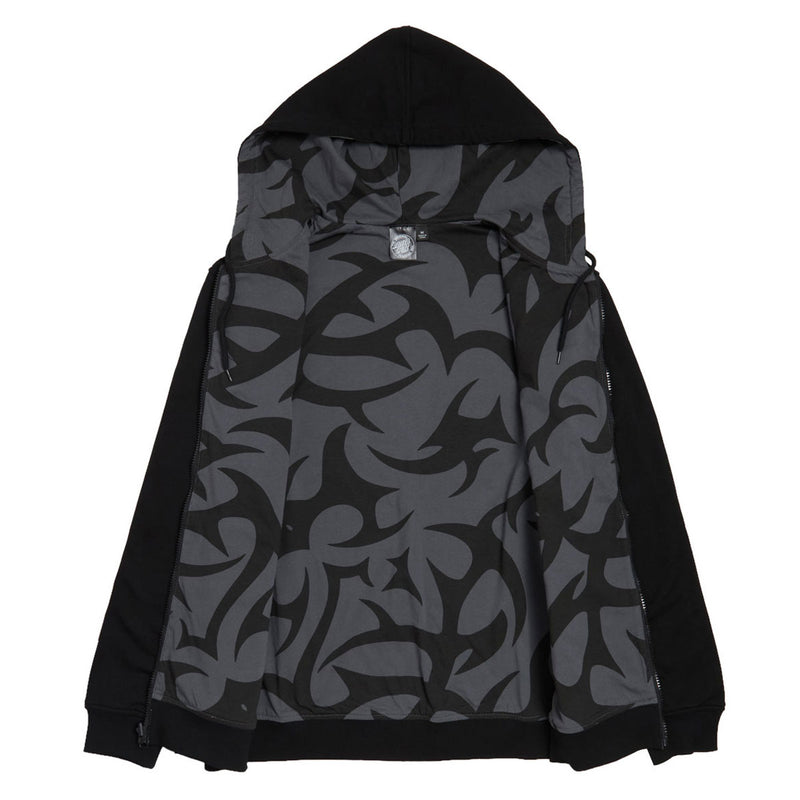 Santa Cruz Dressen Tribal Arch Reversible Hooded Jacket - Black