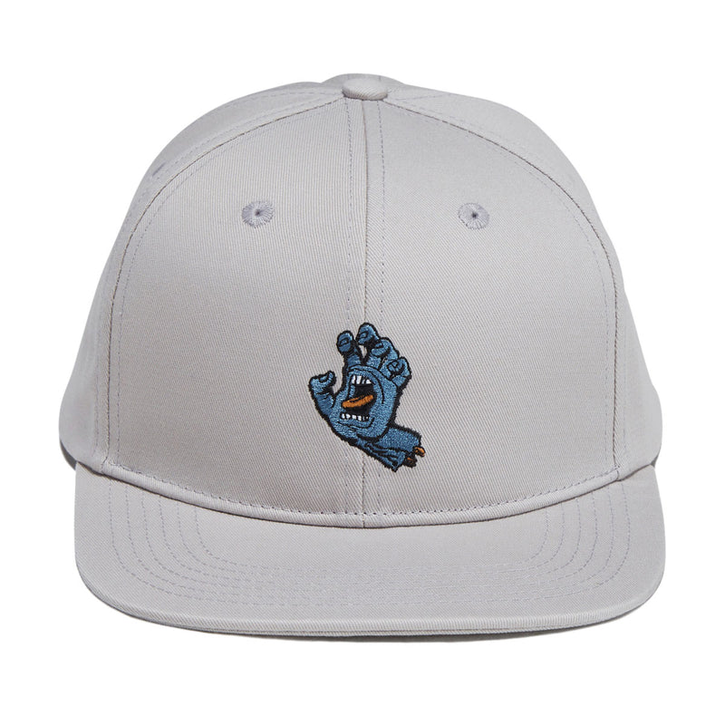 Santa Cruz Screaming Hand Snapback Hat - Light Grey