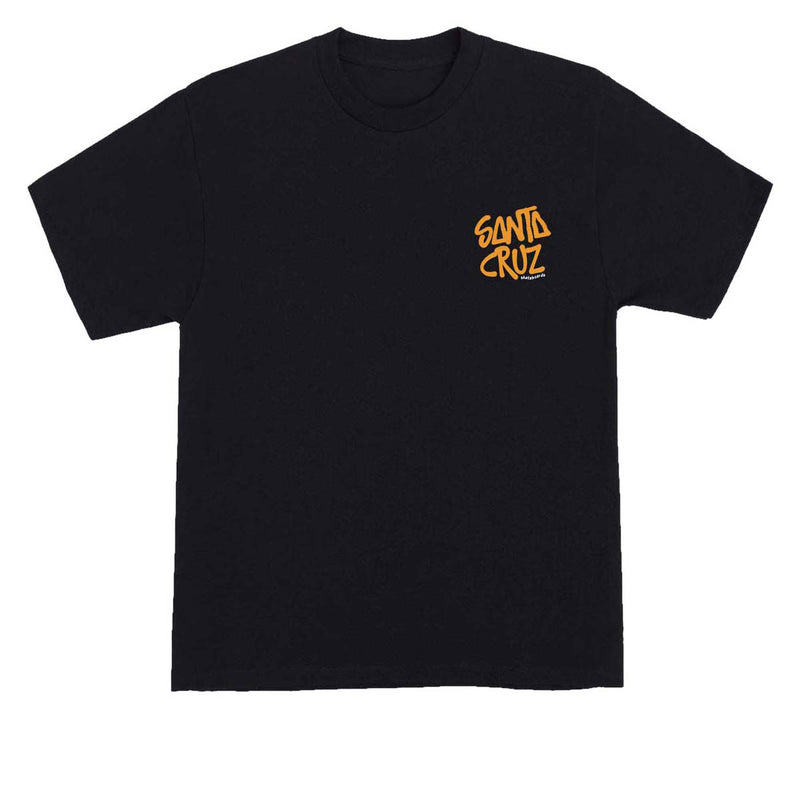 Santa Cruz Wood Cut T-Shirt - Black
