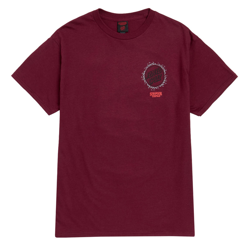 Santa Cruz x Stranger Things Hellfire Pit T-Shirt - Maroon
