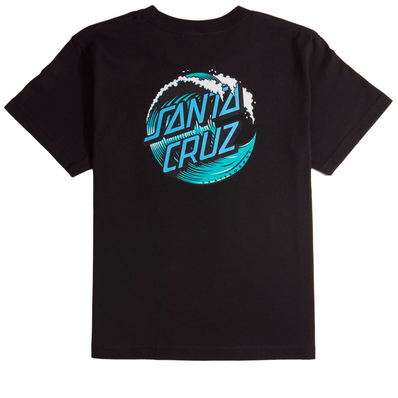 Santa Cruz Youth Wave Dot T-Shirt - Black