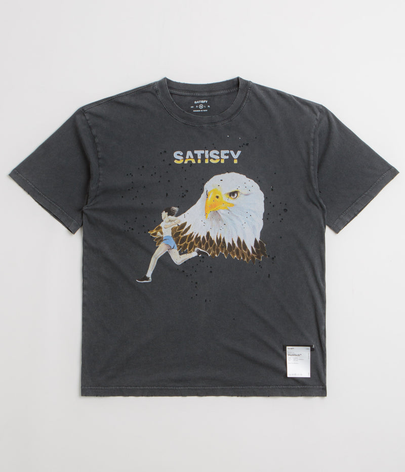 Satisfy MothTech Eagle T-Shirt in Aged Black