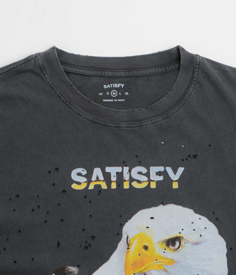 Satisfy MothTech Eagle T-Shirt in Aged Black