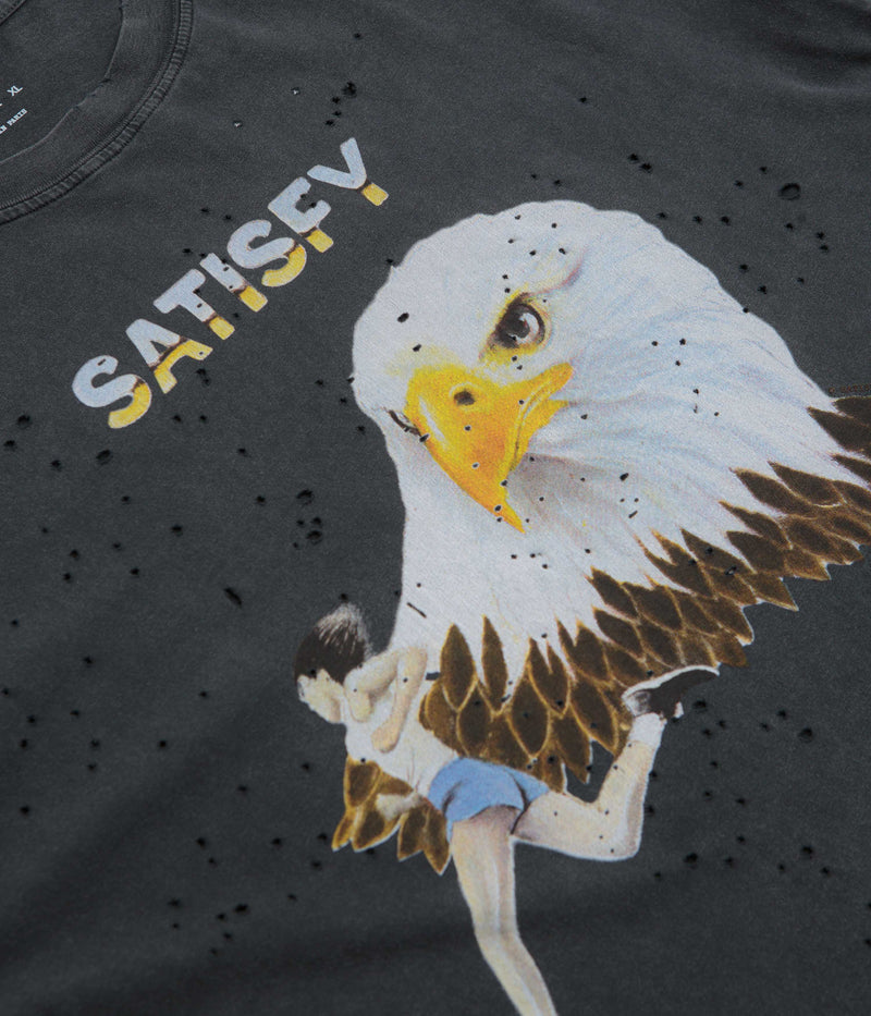 Satisfy MothTech Eagle T-Shirt in Aged Black