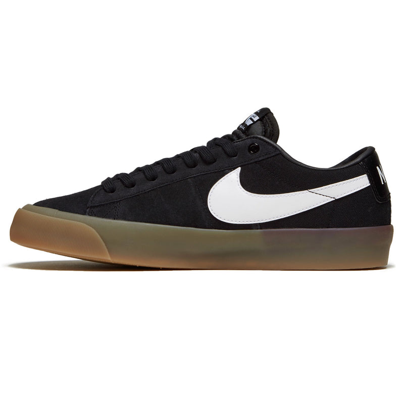 SB Zoom Blazer Low Pro GT Shoes - Black/White/Black/Gum Light Brown