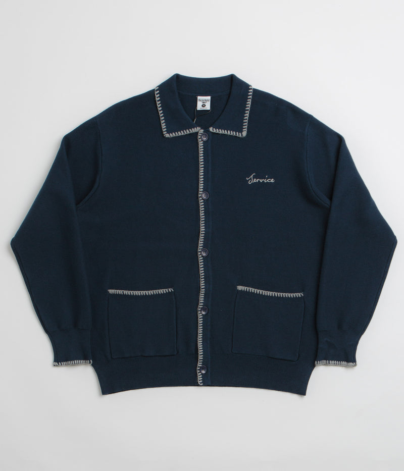 Service Works Blanket Stitch Cardigan in Navy