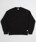 Service Works Check Knit Crewneck Sweatshirt in Black
