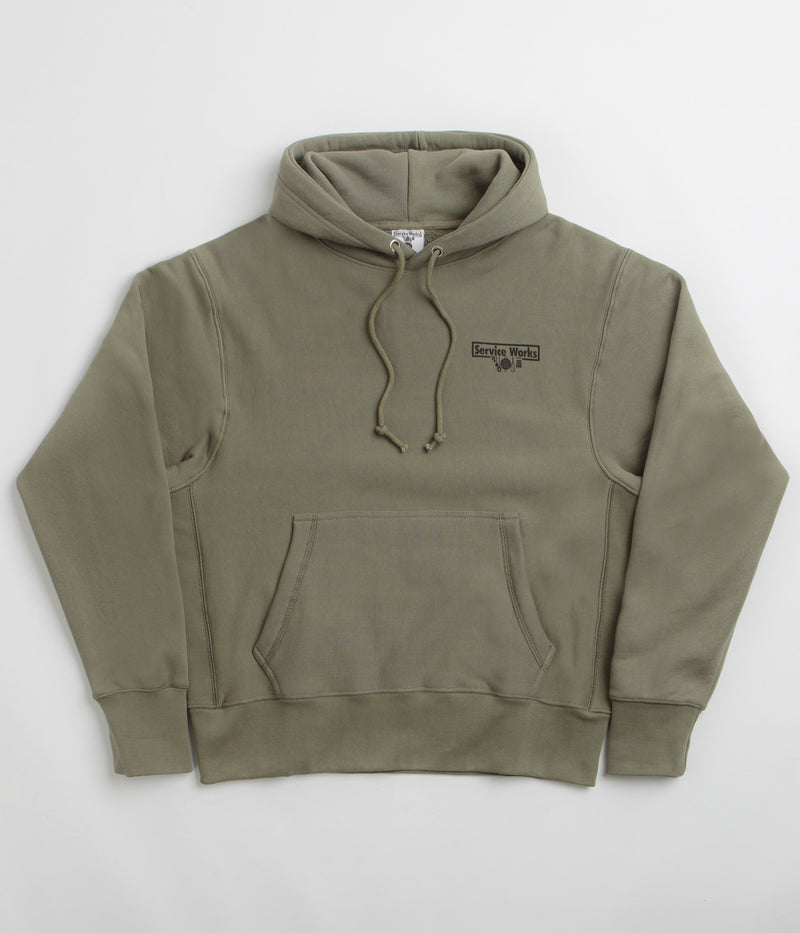 Service Works Trademark Hoodie in Olive