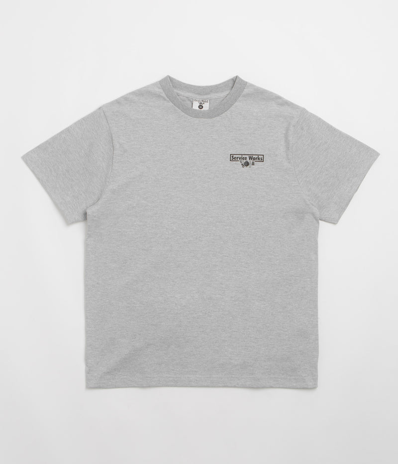 Service Works Trademark T-Shirt in Heather Grey and Black