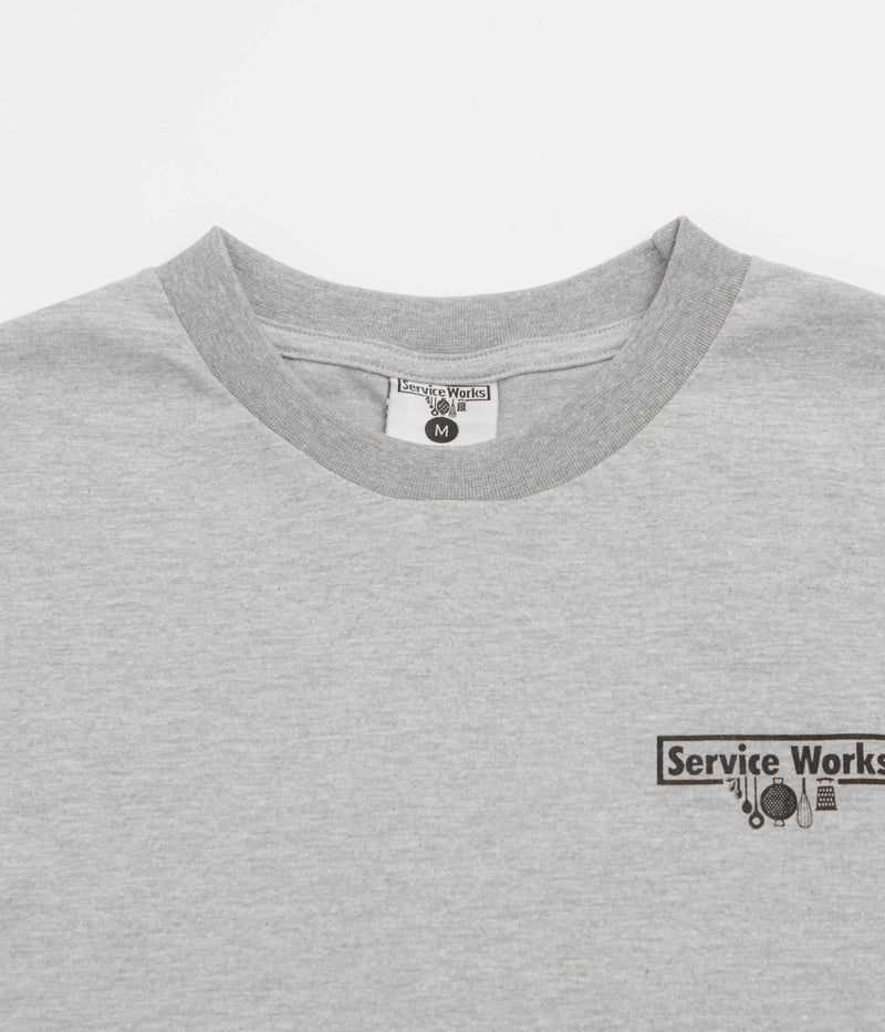 Service Works Trademark T-Shirt in Heather Grey and Black