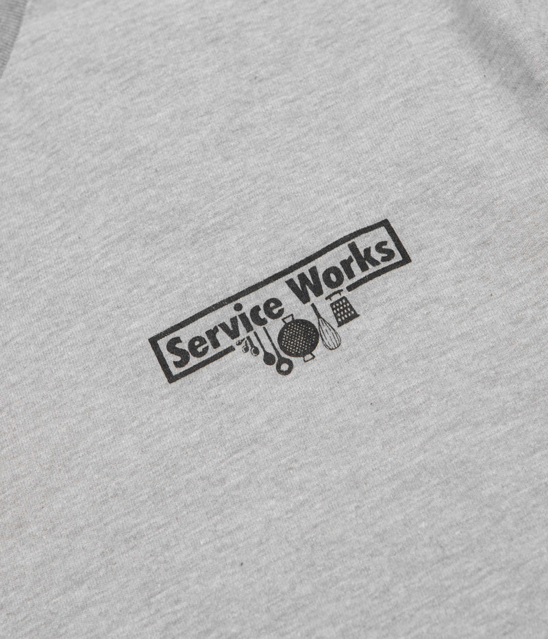Service Works Trademark T-Shirt in Heather Grey and Black