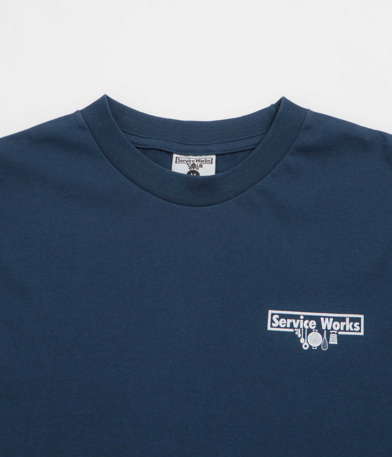 Service Works Trademark T-Shirt in Navy and White