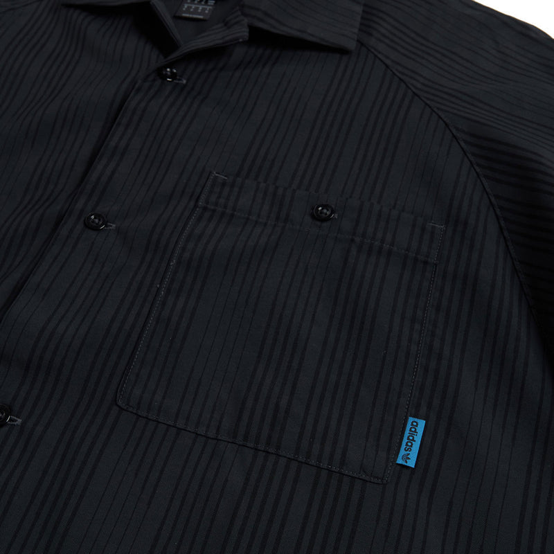 Skate Lines Button Up Shirt - Carbon/Black/Lucid Ray Blue