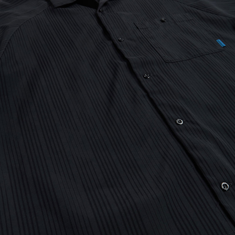 Skate Lines Button Up Shirt - Carbon/Black/Lucid Ray Blue