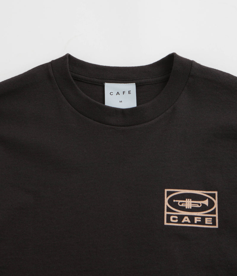 Skateboard Cafe 45 T-Shirt in Black and Brown