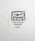 Skateboard Cafe 45 T-Shirt in White and Black