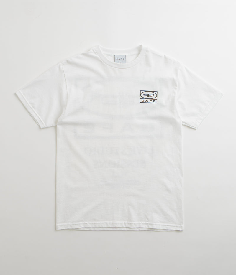 Skateboard Cafe 45 T-Shirt in White and Black