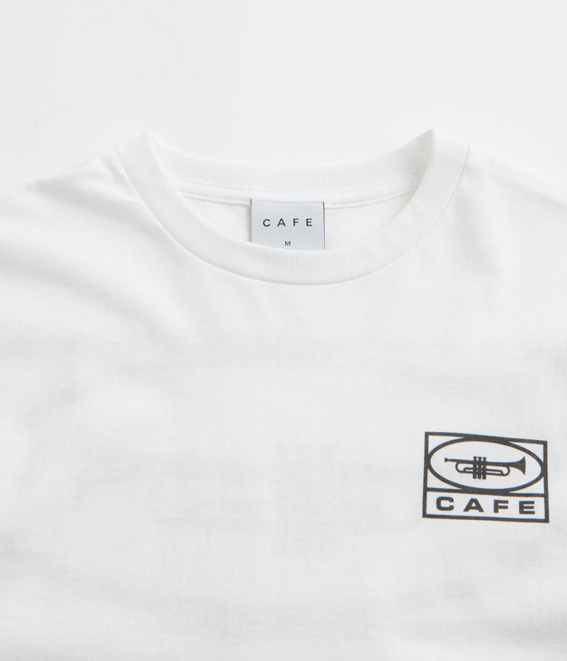 Skateboard Cafe 45 T-Shirt in White and Black
