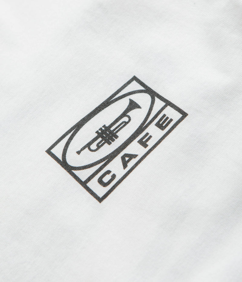 Skateboard Cafe 45 T-Shirt in White and Black