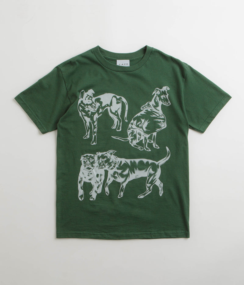 Skateboard Cafe Pooch T-Shirt in Forest Green