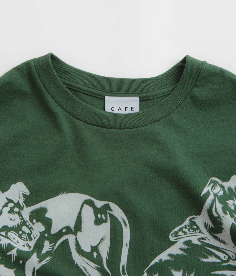 Skateboard Cafe Pooch T-Shirt in Forest Green