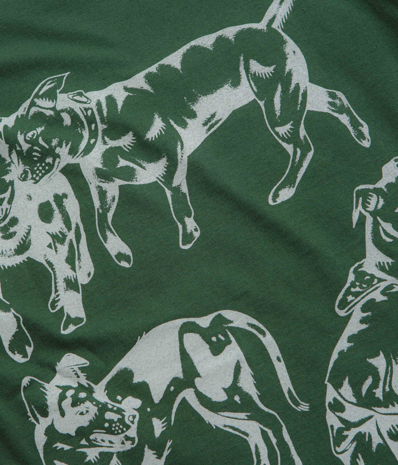 Skateboard Cafe Pooch T-Shirt in Forest Green
