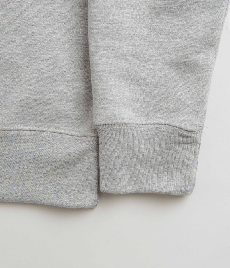 Skateboard Cafe Suit Embroidered Crewneck Sweatshirt in Heather Grey