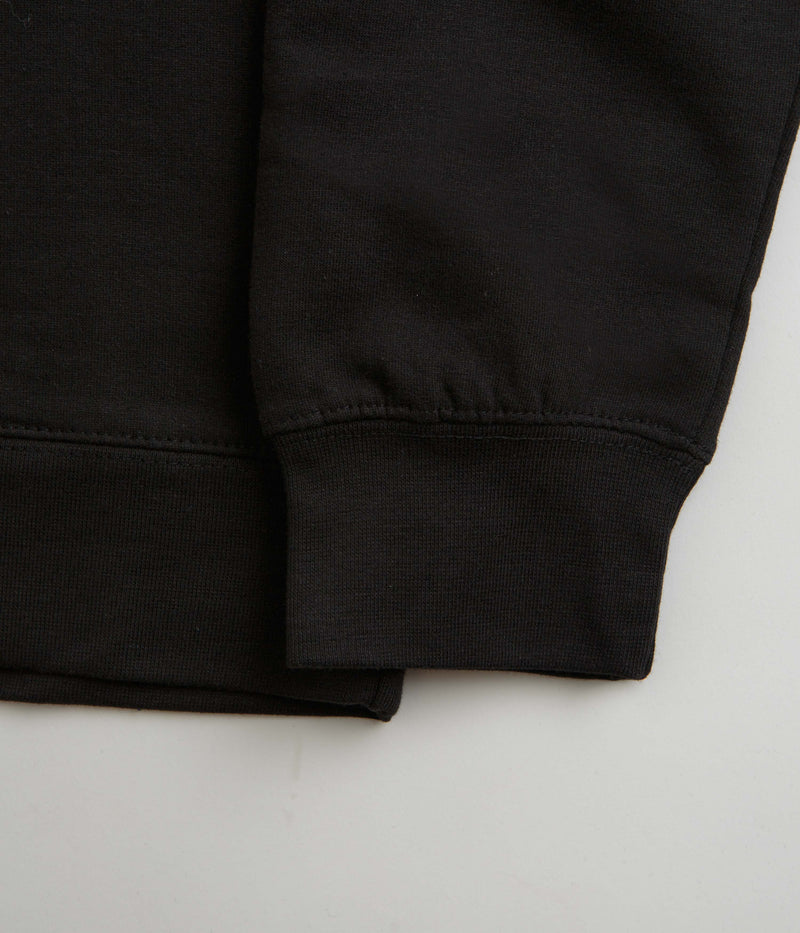 Skateboard Cafe Swing Embroidered Crewneck Sweatshirt in Black