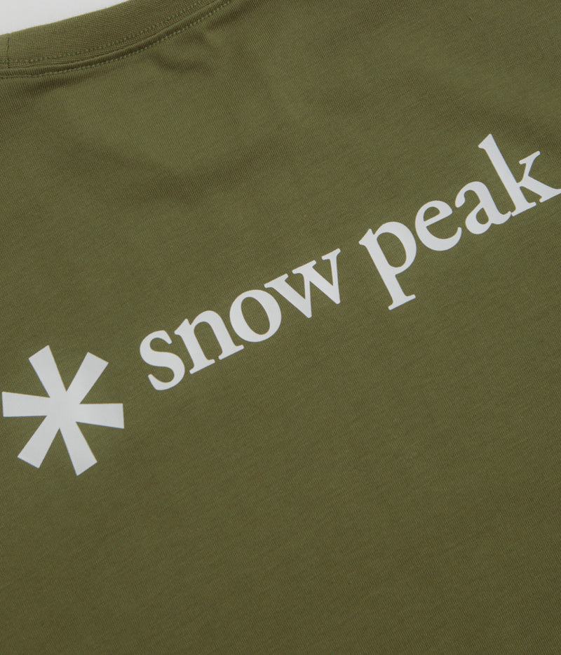 Snow Peak NSD Back Logo T-Shirt in Olive