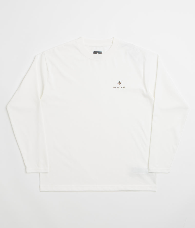 Snow Peak NSD Logo Long Sleeve T-Shirt in Off White