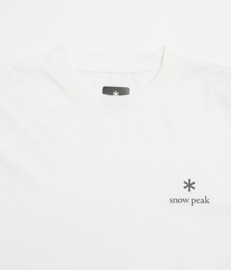 Snow Peak NSD Logo Long Sleeve T-Shirt in Off White